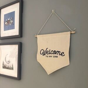 Welcome Wall Hanging Decor - Cream